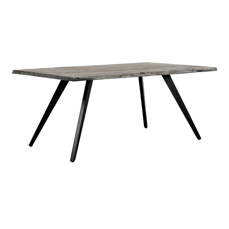Wooden Dining Table With Iron Legs