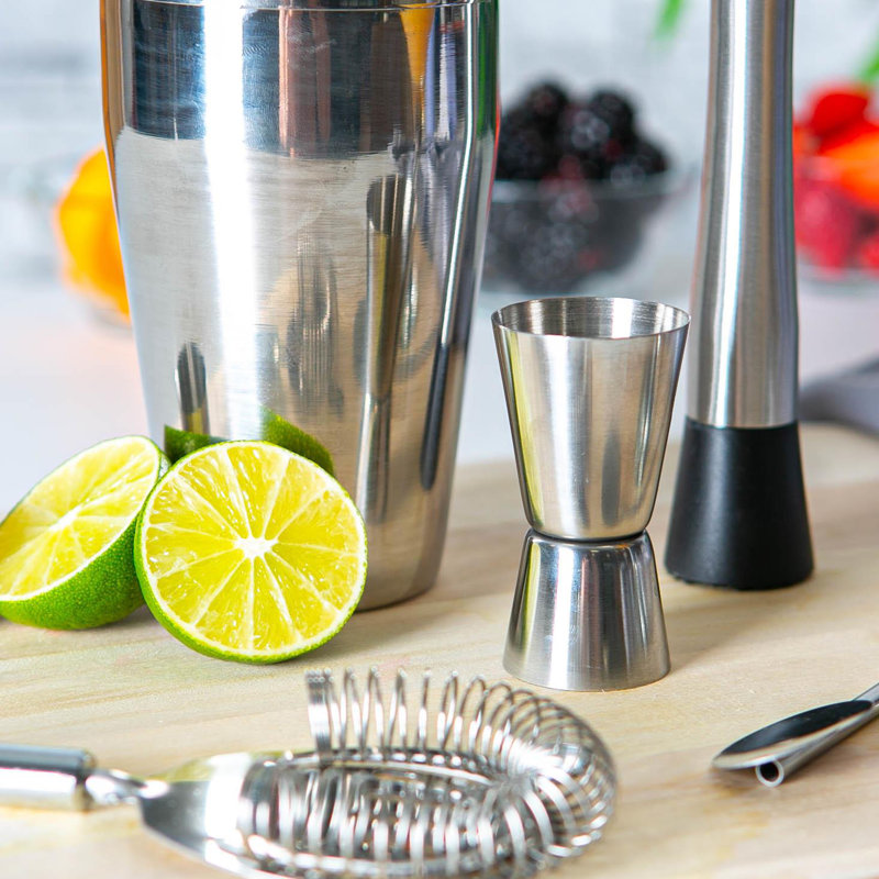 Margarita Cocktail Shaker Set, Silver