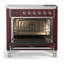 Cuisinière à induction 36 pouces avec 6 éléments à induction en bourgogne Majestic III Series (garniture chromée)-124828722-124828726