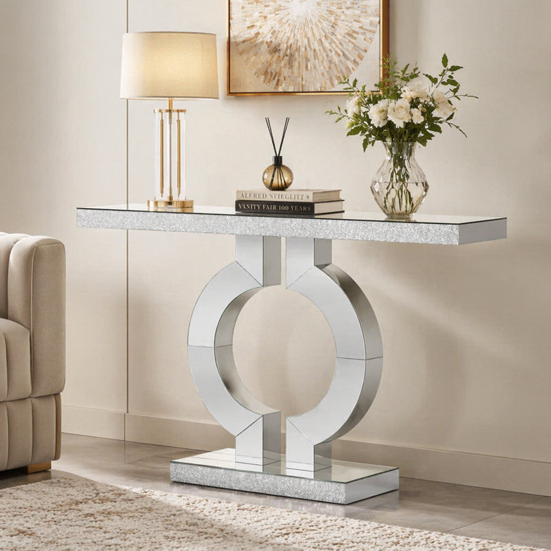 Miroir, table d'entrée, canapé, console, table de chevet