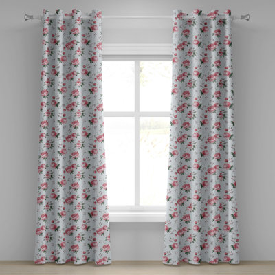 Sateen Semi Sheer Curtain Pair