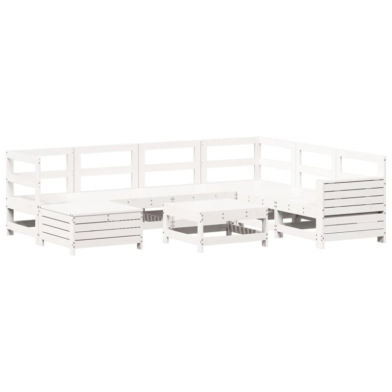 8 Piece Garden Sofa Set Solid Wood Douglas Fir, White Pine