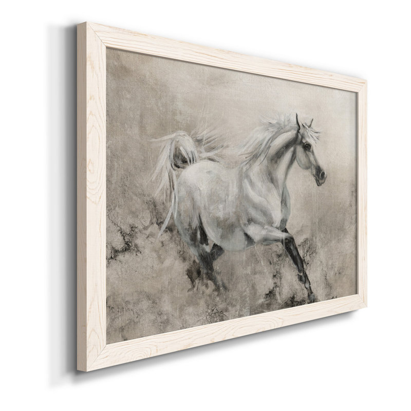 " Majestic Stallion I " Painting Print, 20" H x 24" W x 1" D, White