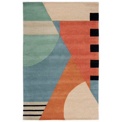 Abstract Wool Hand Tufted Area Rug