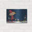 Art mural en métal luxueux «Bright Christmas Lights Elf Blue» par Anne Tavoletti, 24 po x 16 po-198646323