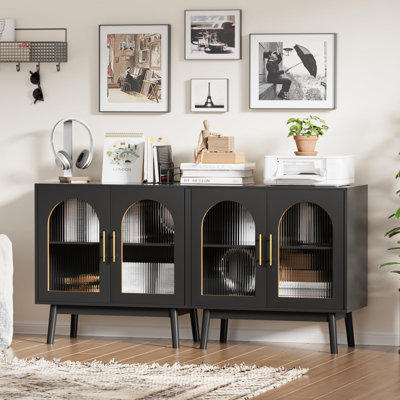 Armoire d'appoint de 31,5 po de largeur à 2 portes avec tablette réglable (ensemble de 2)