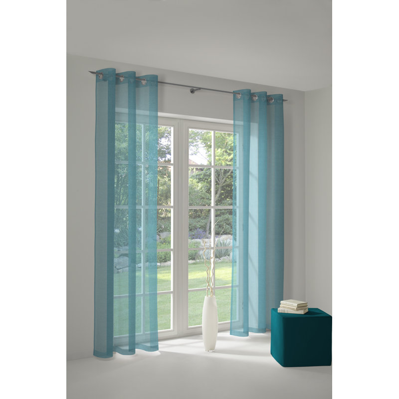 Peck Eyelet Room Darkening Single Curtain, 142cm Width x 150cm Drop, Turquoise