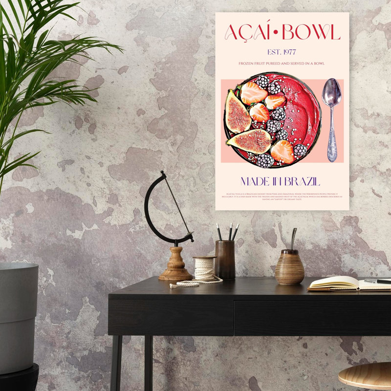 «Vibrant Aasaas Fruit Bowl», art mural vibrant, H 24 po x l 16 po
