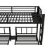 Lit superposé triple en métal noir - Simple au-dessus et simple TG, avec rails de protection et instructions d'installation pour les garde-corps