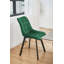Montegut 47cm H Tufted Velvet Upholstered Upholstered Back Side Chair in Green