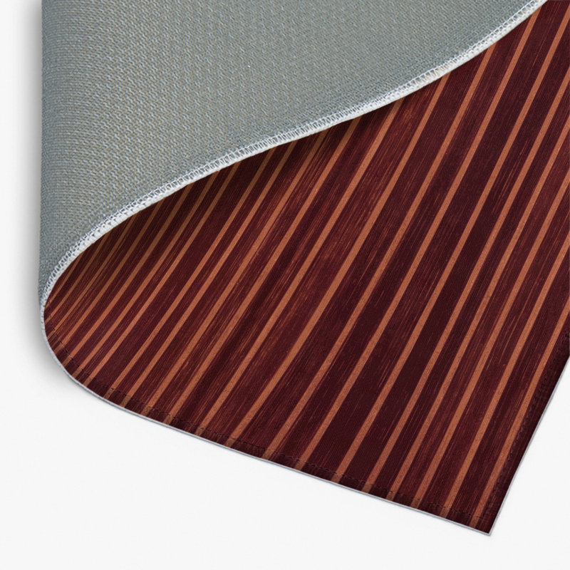 Tapis intérieur / extérieur brun HorizontalStripes, Rectangulaire 2 pi x 3 pi