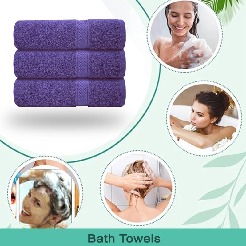 Nayelly Turkish Cotton Bath Towel, Purple
