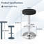 Miek Swivel Upholstered Adjustable Height Counter Stool with Metal Frame-1318574200