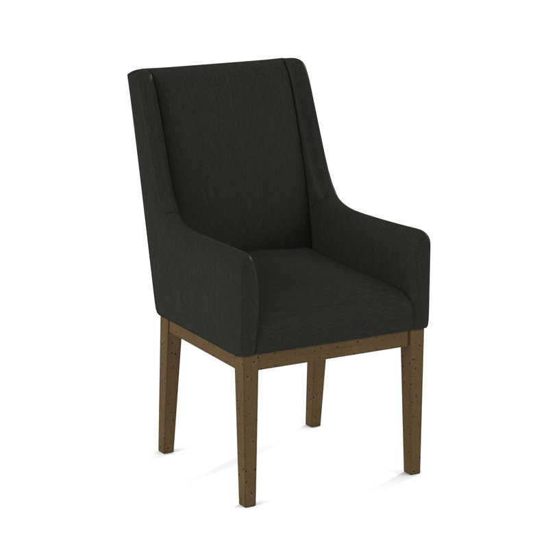 Upholstered Arm Chair, Salvador Asphalt, White