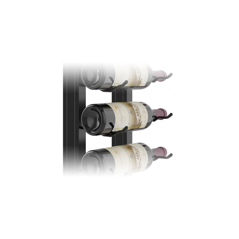 Ensemble de support à vin Klossett, Noir mat, H 120 po x l 13 po x P 6,75 po