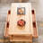 Solid Ash Wood Coffee Table with Open Shelf