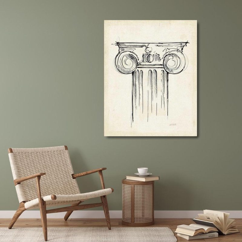 «Red Barrel Studio® Tavoletti, Anne», art sur toile tendue sous le titre: Museum Sketches VII Off White, H 34 po x l 28 po