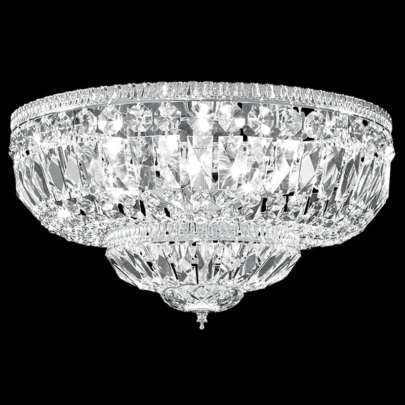 Flush Mount 8 - Light Flush Mount, Silver, 11" H x 25" W x 25" D