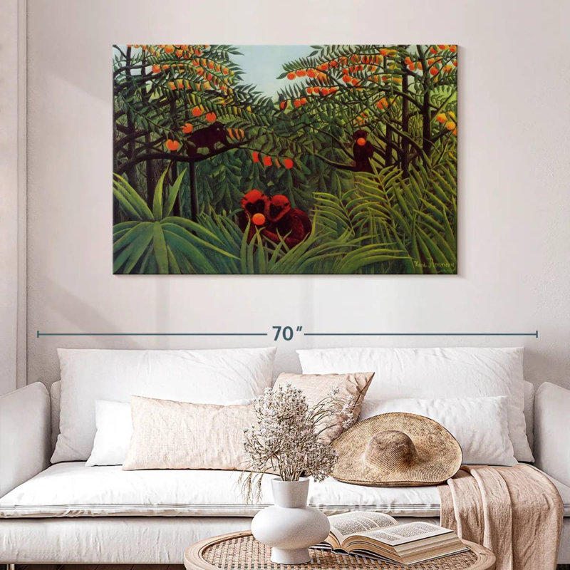 Apes In The Orange Grove, 32" H x 48" W