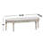 Curved Fabric Upholstered Bench, Silver Oak And Ivory