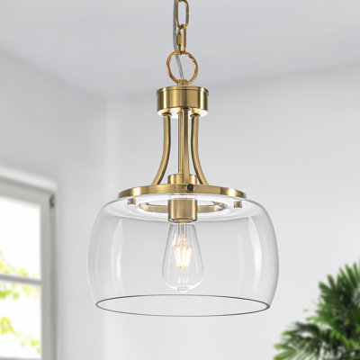 Luminaire suspendu moderne en verre transparent 