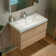 35.4 in. W x 19.6 in. D Wall Mounted Floating Vanity with Resin Composite Vanity Top