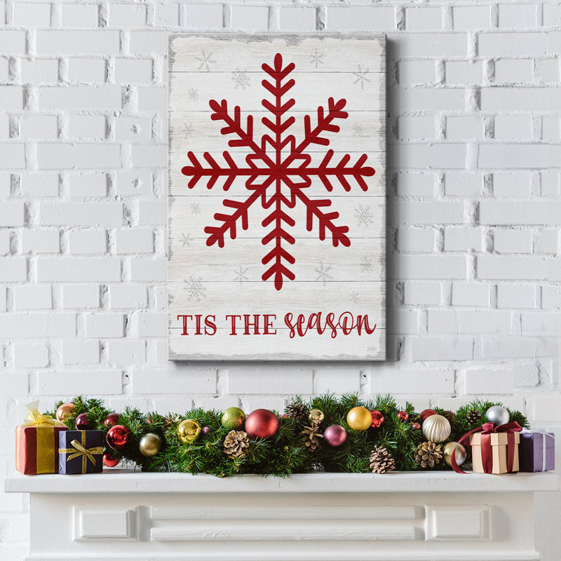 «Tis The Season Snowflake» sur toile, H 36 po x l 24 po x P 1,5 po