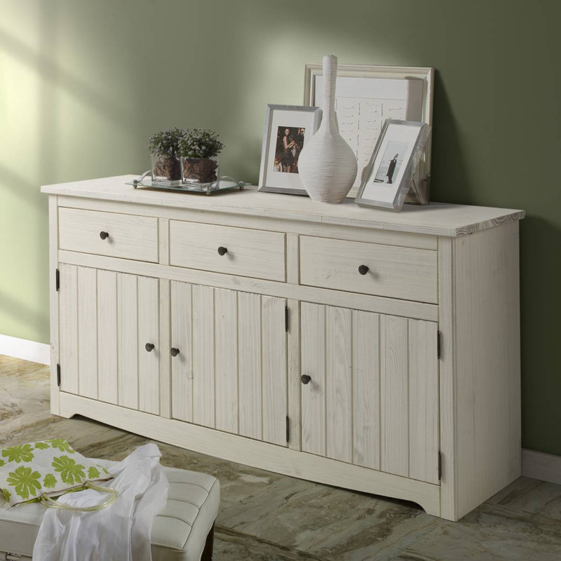  Buffet avec 3 tiroirs et 3 portes de rangement Farmhouse Buffet