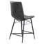 Tabourets de comptoir gris capitonnés (ensemble de 2)-1144426220