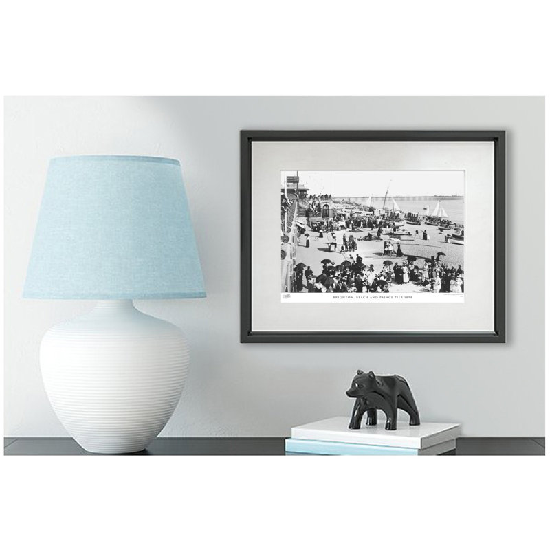 Brighton, Beach And Palace Pier 1898 by Francis Frith - Single Picture Frame Print, 40cm H x 50cm W x 2.3cm D