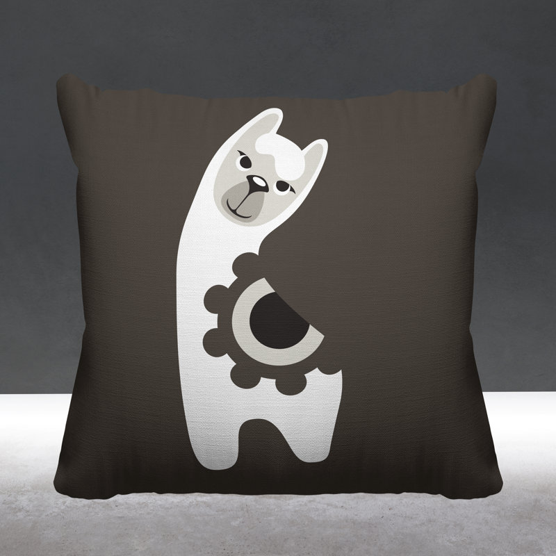 Coussin Inkie, 17 po x 17 po, Taupe, Carré