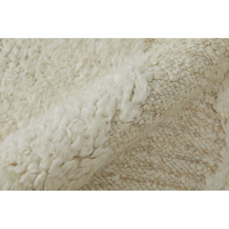 Ashby Wool Geometric Area Rug in Tan, Runner 2'6" x 8'