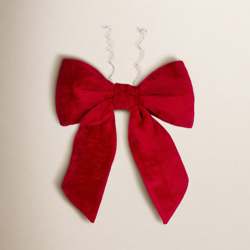 Bow, Red, 23" H x 6" W x 18" D