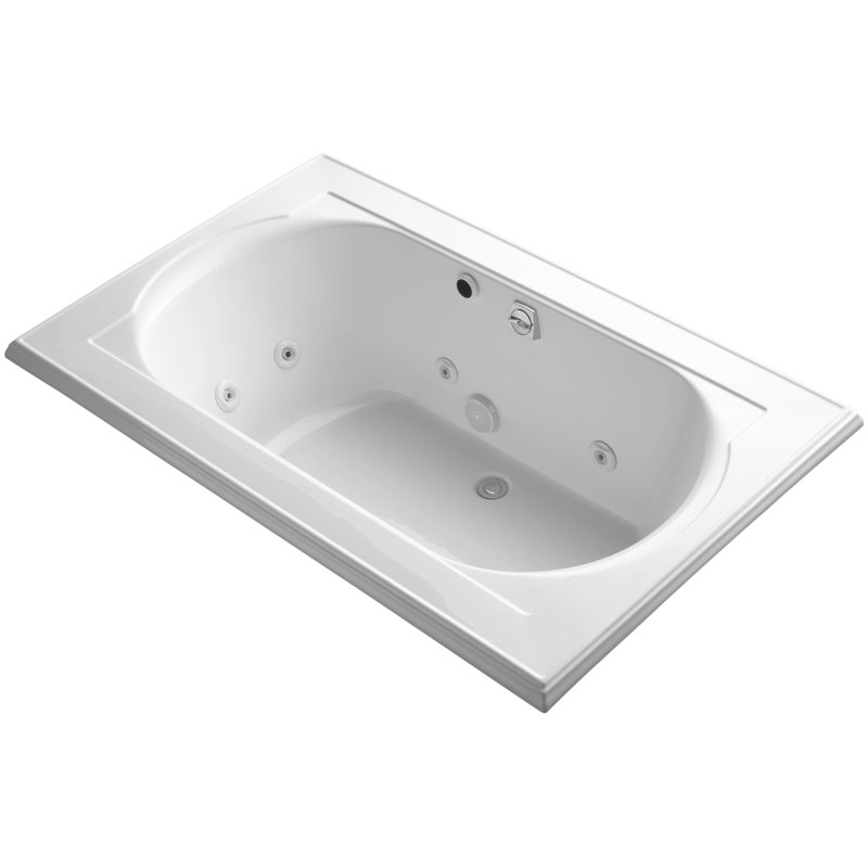 Memoirs 66" x 42" Whirlpool Bathtub, Blanc