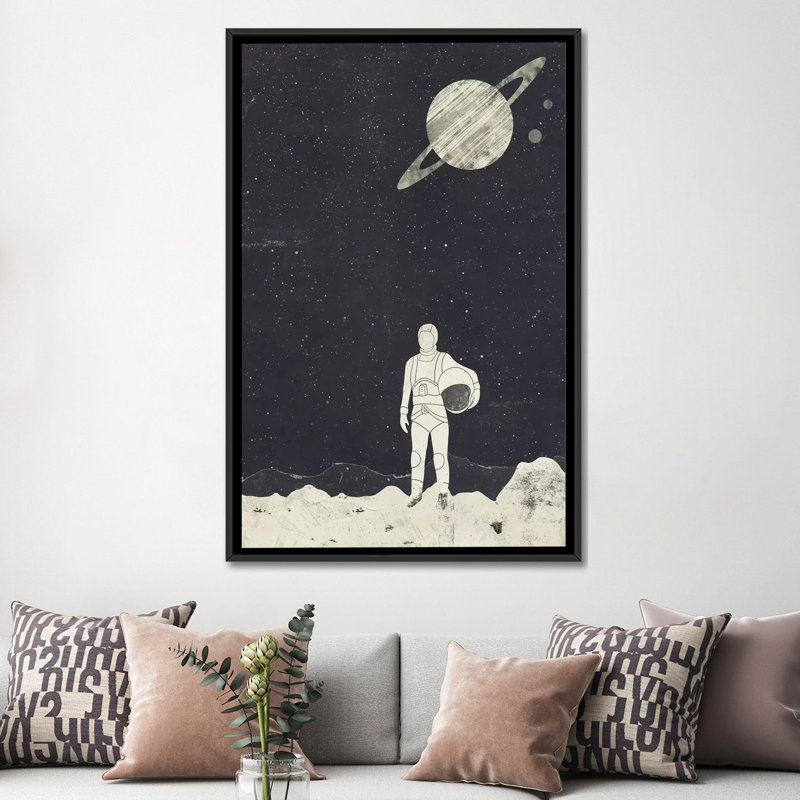 « explorer », impression sur toile tendue, H 60 po x l 40po x P 1,5 po, Toile avec cadre noir, Pas de tapis