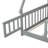 Twin Tent-shaped Floor Bed,Teepee Bed with Guardrails,Slats and Door,Grey-1276673911-1276673906