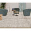 Rayon Floral Area Rug in Camel/Gray
