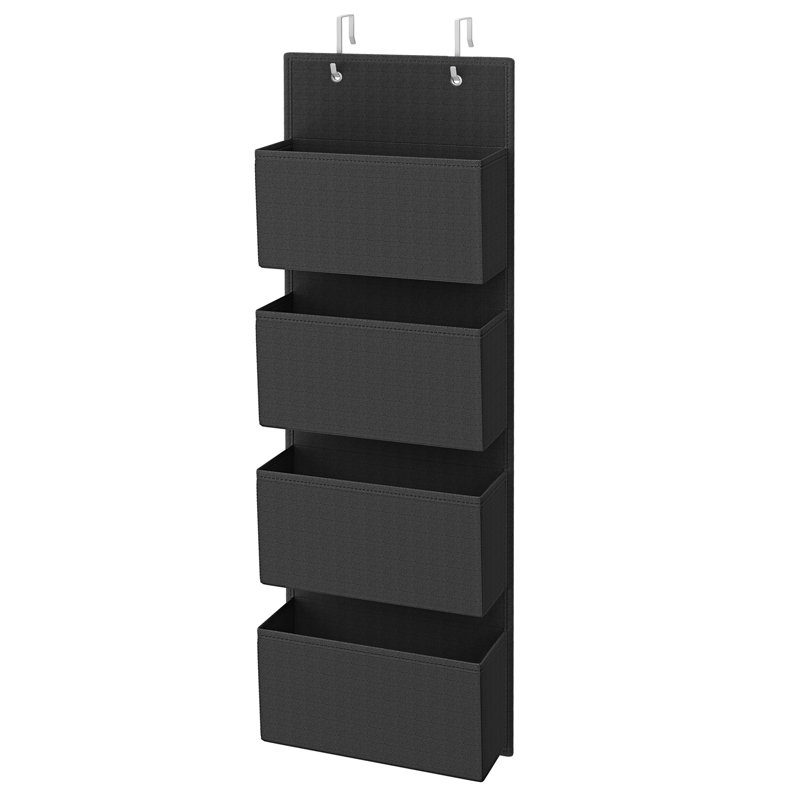 33.5x12x100cm Fabric Hanging Organiser, Black