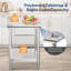 Table de préparation de cuisine 24 po x 24 po en acier inoxydable argenté avec crochets et tablette réglable