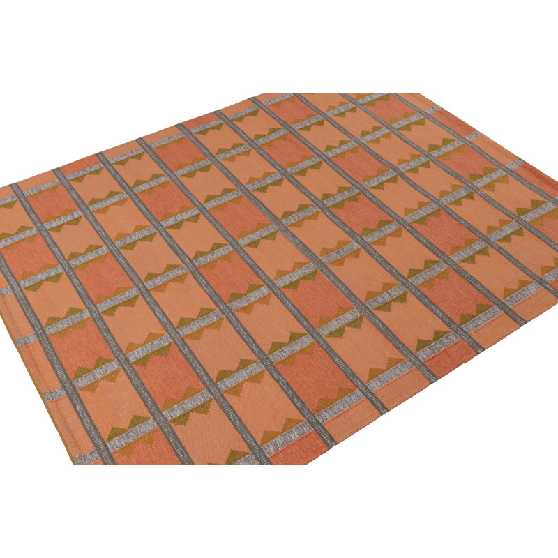 Scandinavian Wool Geometric Area Rug, Rectangle 10' x 14'