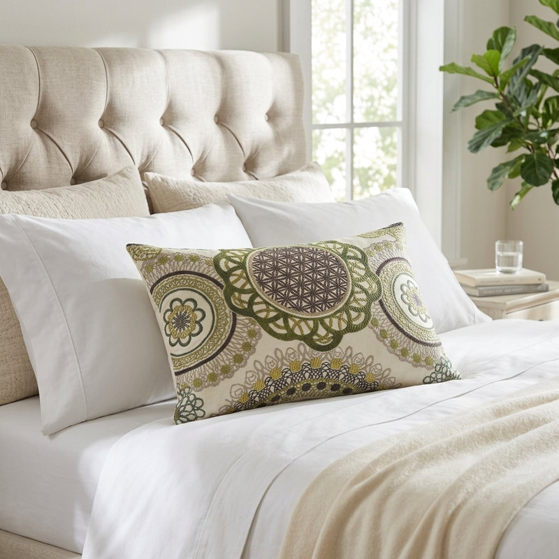 Coussin décoratif luxueux Sunset, 20 po x 36 po