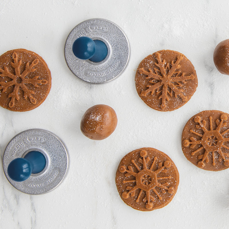 Nordic Ware 3-Piece Snowflake Cookie Stamp Set