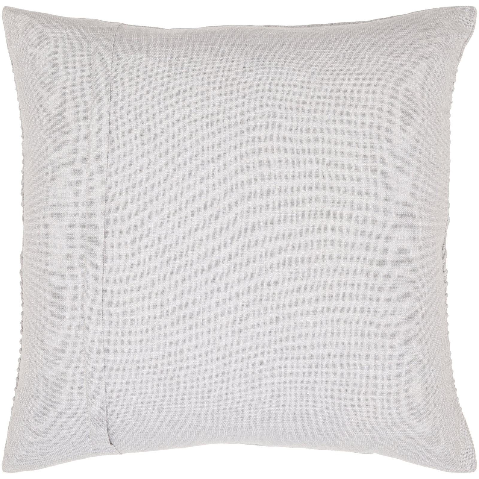 Rida Embroidered Cotton Throw Pillow, Down, 22" x 22", Gray