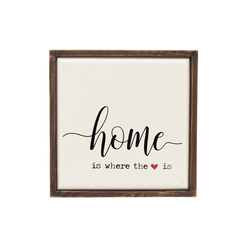 Plaque murale Mini Home Is Where The Heart Is