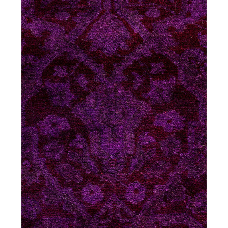 Overdyed One-of-a-Kind 2' 7" X 11' 4" Hand Knotted Area Rug
