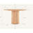 Fluted Natural Wood Round Dining Table