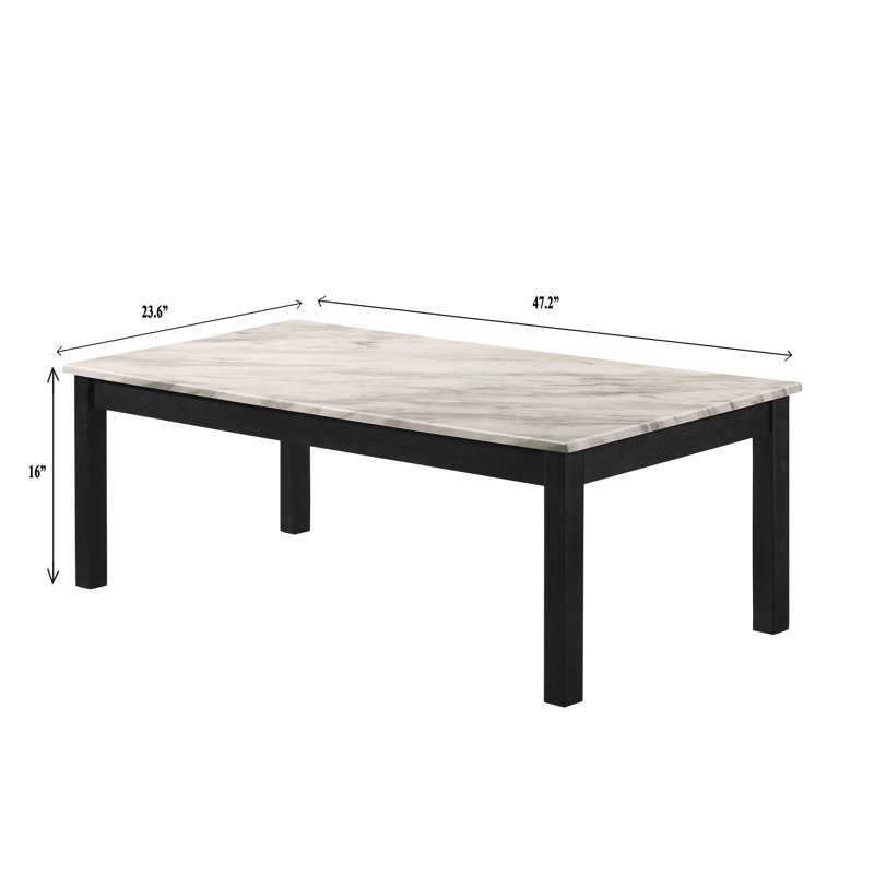 Ensemble de tables basses 3 pièces Bisou, Blanc / beige