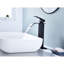 Robinet de salle de bain à cascade, couleur noir mat, poignée simple pour un contrôle pratique de l'eau, fabriqué avec une teinte de lavabo en acier inoxydable, durabilité-121639019