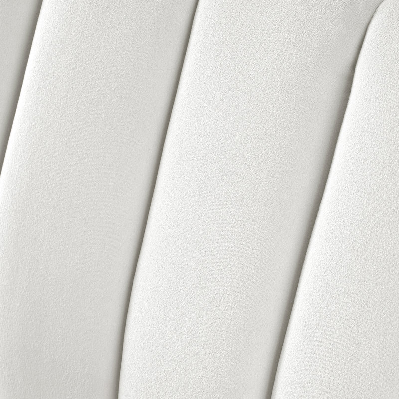 Adena, fauteuil de bureau pivotant en velours, Blanc
