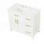 Meuble-lavabo durable avec lavabo, deux portes, trois tiroirs, bois massif et panneau de fibres à densité moyenne, idéal pour les salles de bain modernes-536580029